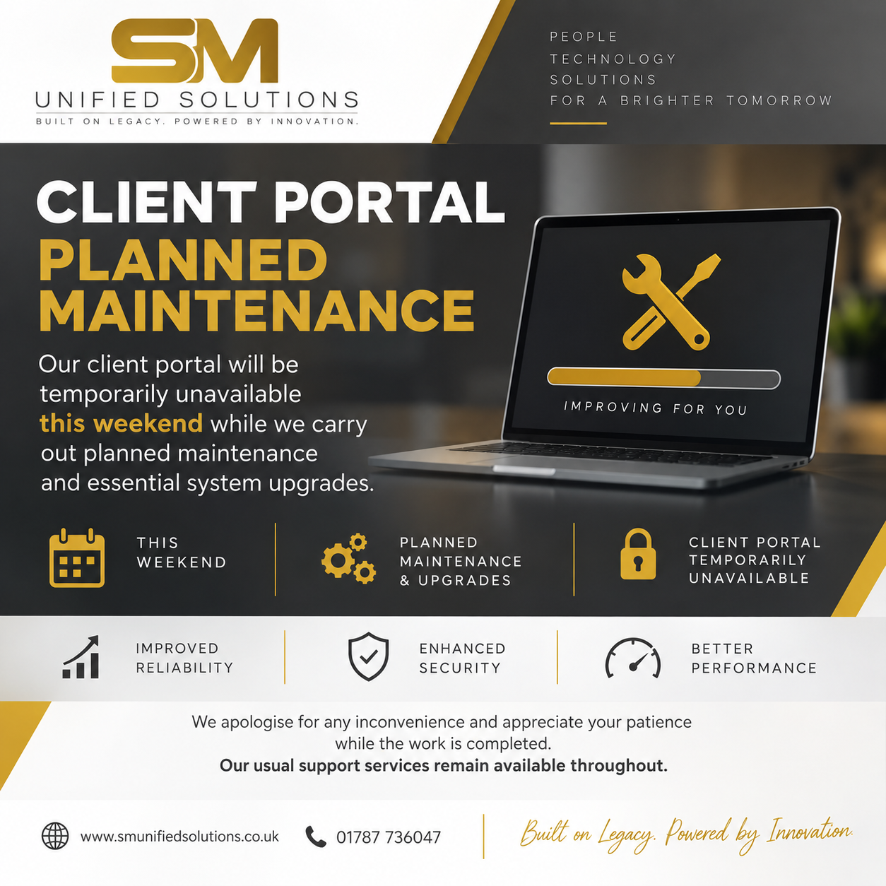 Client Portal – Planned Maintenance