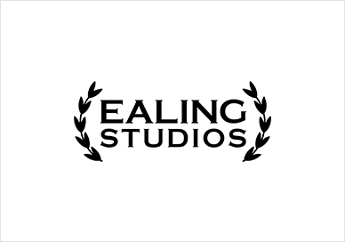 Logo of Ealing Studios with a laurel wreath design.